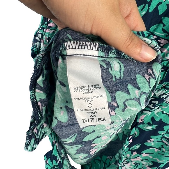 Splendid Mediterranean Blossom V Neck Romper Size XS Mint Floral Print Casual - Picture 8 of 8